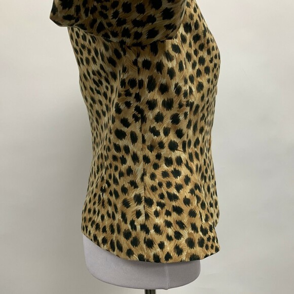 Judith Hart Women's Blazer Jacket Size 8 Petite Multicolor Brown Animal Print - Picture 6 of 8